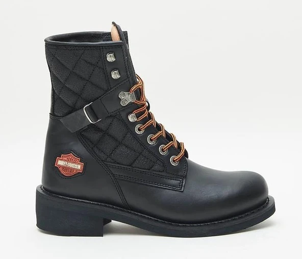Harley Davidson New Worker Erkek Siyah Deri Bot - Resim 2