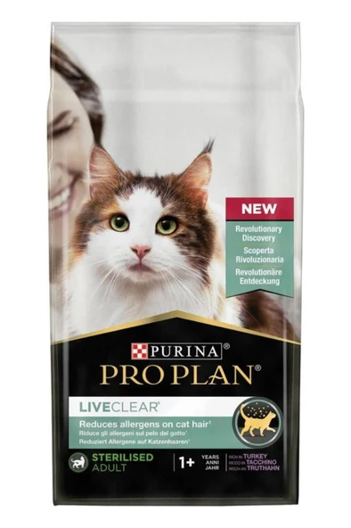 Pro Plan Pro Plan Liveclear Hindili Kısırlaştırılmış Yetişkin Kedi Maması 7kg ürün görseli 1