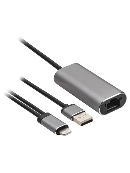 MF Product Shift 0494 Lightning to Ethernet Dönüştürücü Gri ürün görseli 1