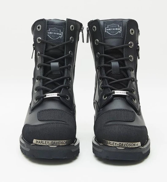 Harley Davidson Riddick Erkek Siyah Deri Bot - Resim 3