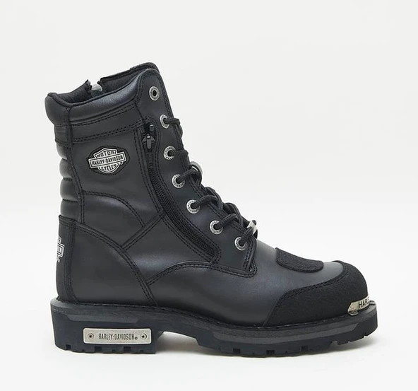 Harley Davidson Riddick Erkek Siyah Deri Bot - Resim 2