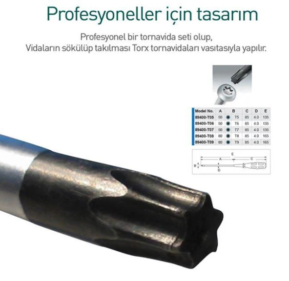 Proskit SW-2125H 5 Li Star Trok Tornavida Seti - Resim 3