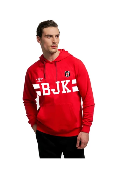 Beşiktaş Orjinal Lisanslı Kırmızı Kapüşonlu  Sweatshirt ürün görseli 1
