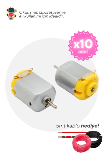10'lu Paket DC Deney Motoru - Okul ve Sınıflar için MEB Uyumlu ürün görseli 1
