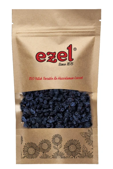Ezel Kuruyemiş Çekirdeksiz Siyah Üzüm 500g - Taze ve Doğal - Zipli Ambalaj ürün görseli 1