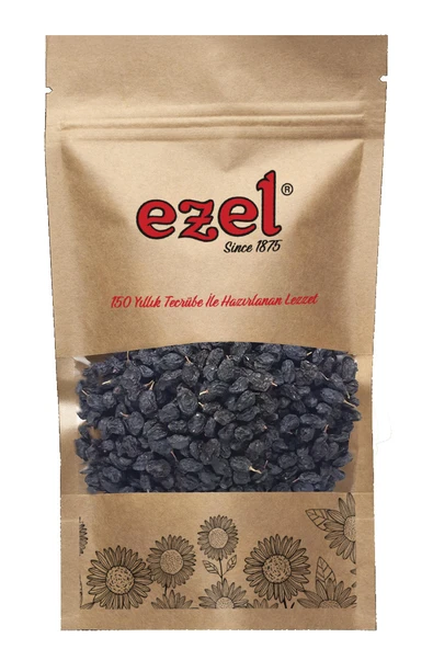 Ezel Kuruyemiş Çekirdekli Siyah Keçimen Üzüm 500g - Taze ve Doğal - Zipli Ambalaj ürün görseli 1