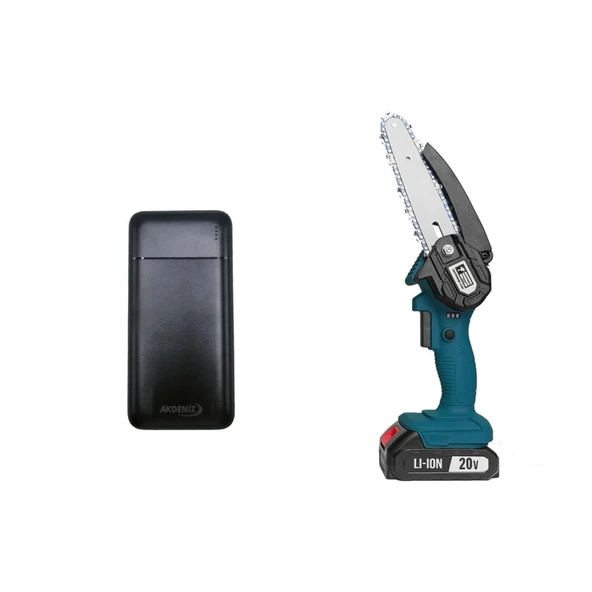 Catpower 1330 Çift Akülü Dal Budama Makinesi 15 Cm - CAT1330+Akdeniz Taşınabilir Şarj Cihazı (Model: S125Q) ürün görseli 1