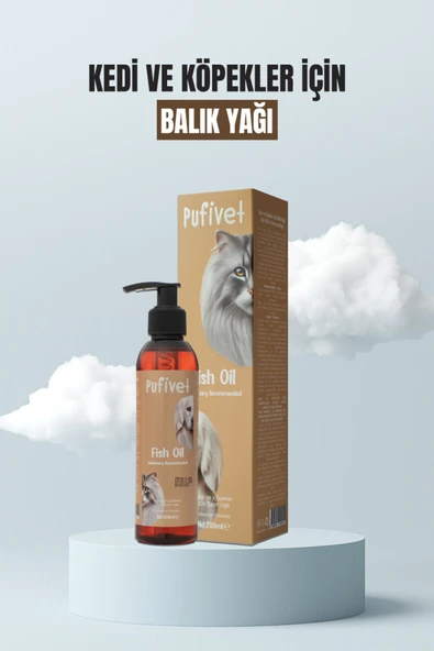 PufiVet Premium Kedi Ve Köpek için OMEGA 3 ve 6 İçerikli Balık Yağı (200ml) |Bağışıklık Sistemi |Tüy Bakımı ürün görseli 1