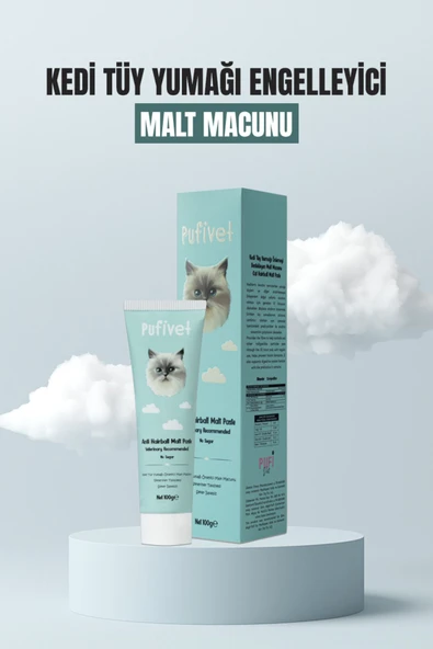 PufiVet Tüy Dökülme Engelleyici Kedi Maltı|Kediler İçin Tüy Yumağı Önleyici ve Karşıtı|Sindirim Destekleyici ürün görseli 1