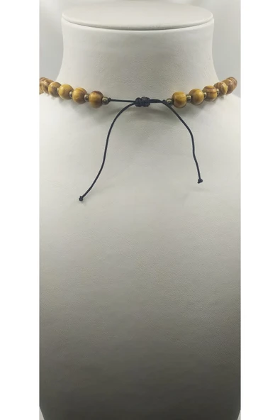 ERKEK DOĞAL AHŞAP KOLYE - Resim 3
