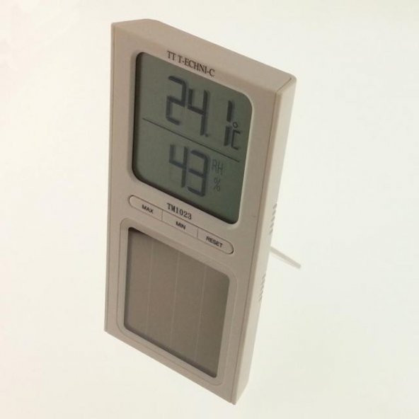 TM 1023 Termometre Nem Ölçer SOLAR PANELLİ -10/+50 C ürün görseli 1