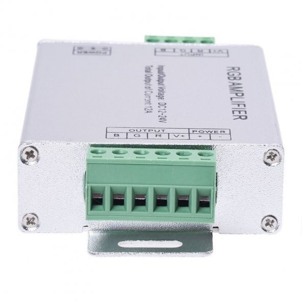 LED RGB Kontrol Devresi REPEATER METAL KUTULU  3x4A=12A AMPLİFİER ürün görseli 1