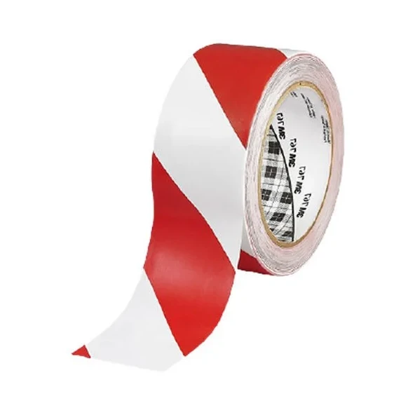 KIRMIZI-BEYAZ YER İŞARETLEME BANDI  5 CM ürün görseli 1