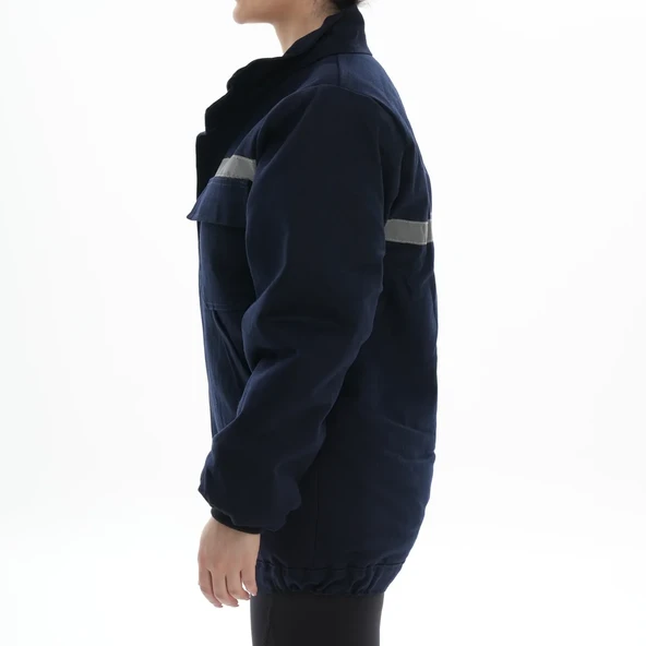 LACİVERT GABARDİN  MONT - Resim 3