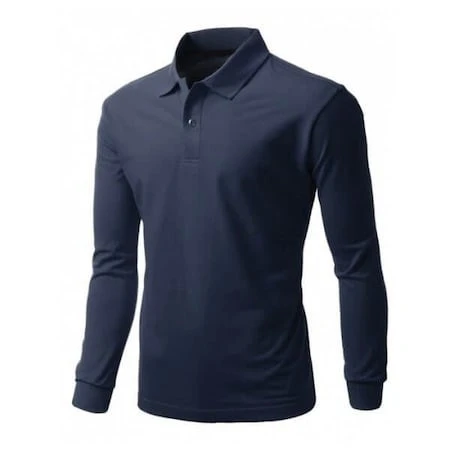 POLO YAKA LACİVERT SWEATSHİRT - Resim 2