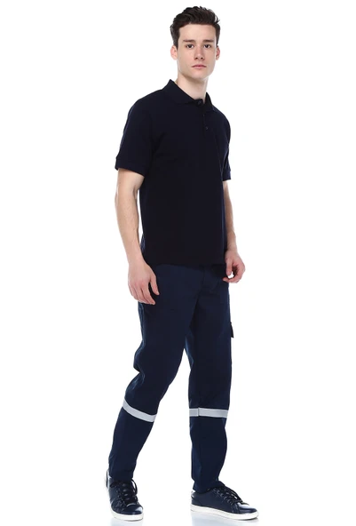 7/7 GABARDİN LACİVERT PANTOLON - Resim 3