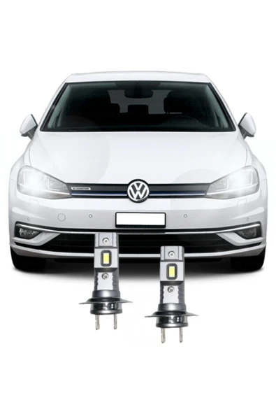 Fardoktoru VW YENİ GOLF 7,5 LED XENON H7 KISA FAR OTO AMPUL SETİ Mini Led 2'li Set ürün görseli 1