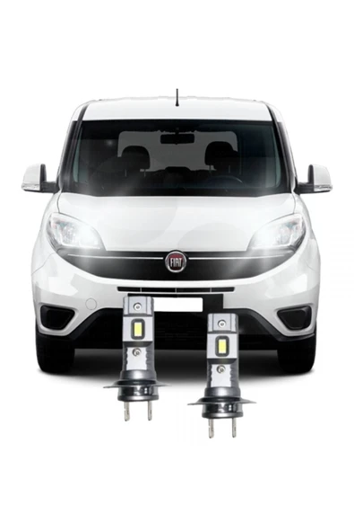 Fardoktoru FIAT DOBLO 4 LED XENON UZUN FAR AMPULÜ H7 Mini Led 2'li Set ürün görseli 1
