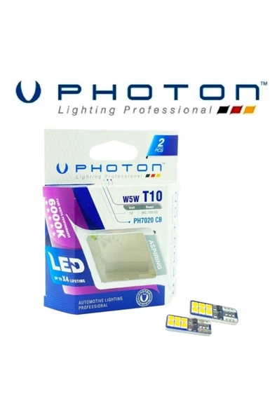 Photon T10 Led Oto Park Plaka Ampulü Beyaz Ph7020 W5w ürün görseli 1