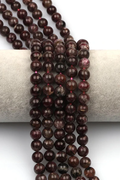 Pembe Turmalin (Rubelit A Kalite) Doğaltaş Dizi 8 mm Küre Kesim ürün görseli 1