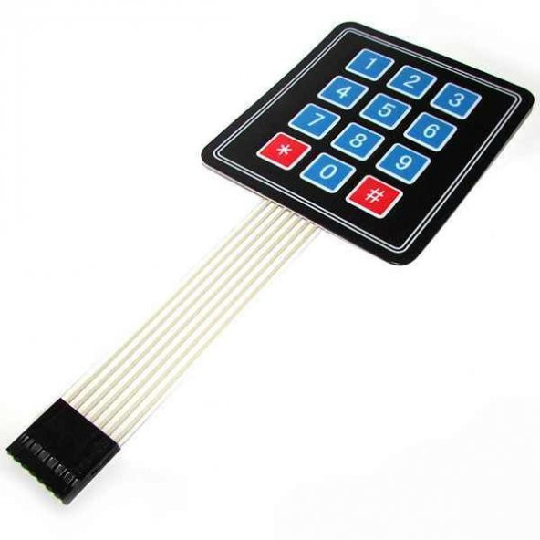 4x3 Membran Matrix Tuş Takımı Keypad 12 Buton ürün görseli 1
