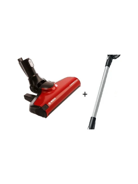 Bosch Unlimited Proanimal Serie 6 Şarjı Süpürge Başlığı Kırmızı Renk ve Boru 2 Li Set ürün görseli 1