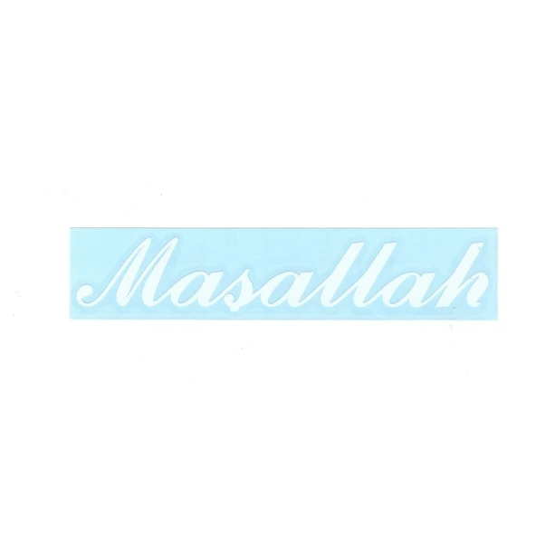 Maşallah Sticker Beyaz Yazı Sticker ürün görseli 1