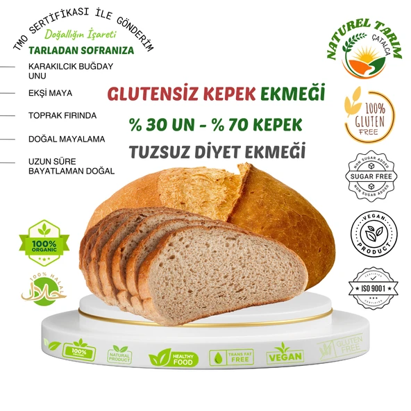 GLUTENSİZ KEPEKLİ KÖY EKMEĞİ ürün görseli 1