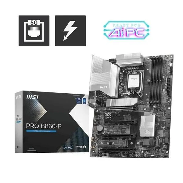 MSI PRO B860-P DDR5 HDMI-DP PCIE 5.0 1851P ATX ürün görseli 1