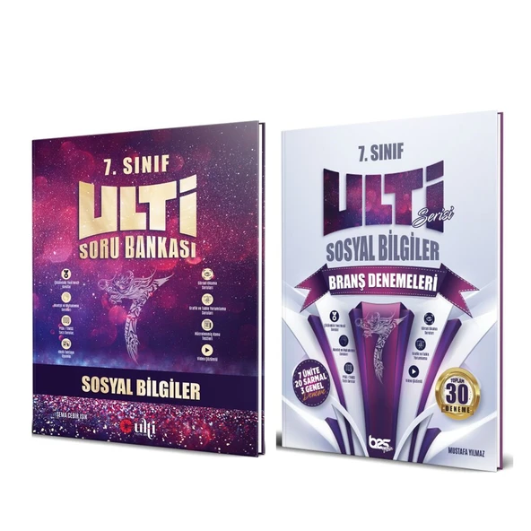 Ulti 7.Sınıf Sosyal Bilgiler Soru Bankası ve Deneme Seti 2 Kitap ürün görseli 1
