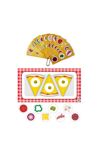 Çocukların Ince Motor Becerilerini Geliştiren Eğitici Pizza Yapım Etkinliği ürün görseli 1