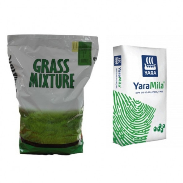 6'lı Karışım Çim Tohumu - 5 KG + Çim Gübresi - 5 KG ürün görseli 1