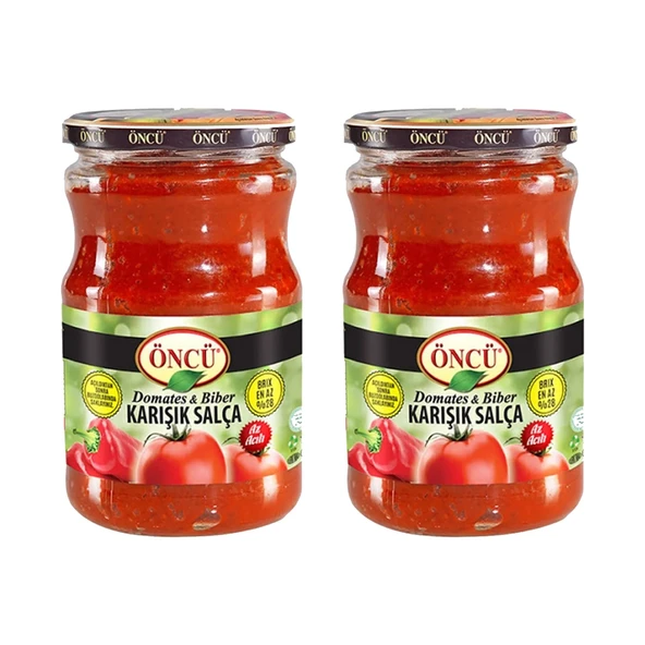 Öncü Domates&Biber Karışık Salça 700 gr Cam x 2 Adet ürün görseli 1