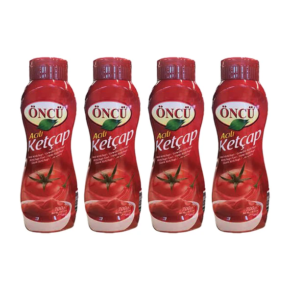 Öncü Ketçap 700 G Acılı x 4 Adet ürün görseli 1