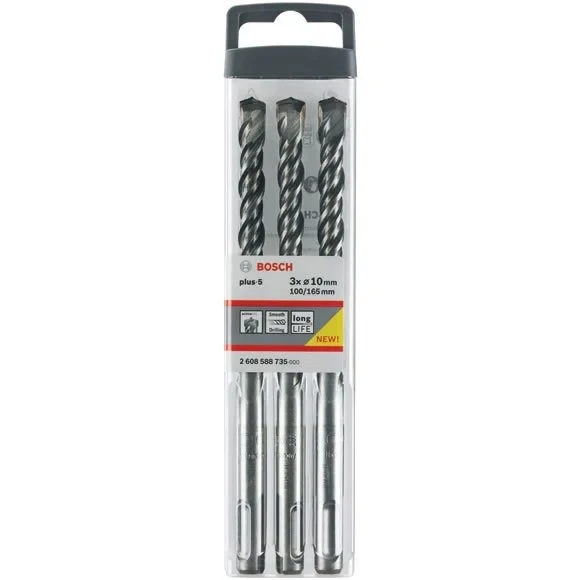 Bosch SDS-Plus Beton Uç 10x100x165mm 3 Parça ürün görseli 1