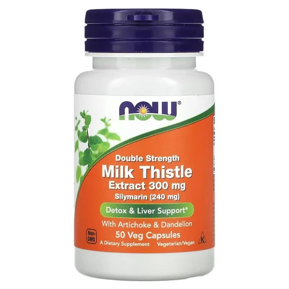 Now Milk Thistle 300 mg 50 Kapsül / Devedikeni, Karahindiba ve Enginar İçeren Takviye Edici Gıda ürün görseli 1