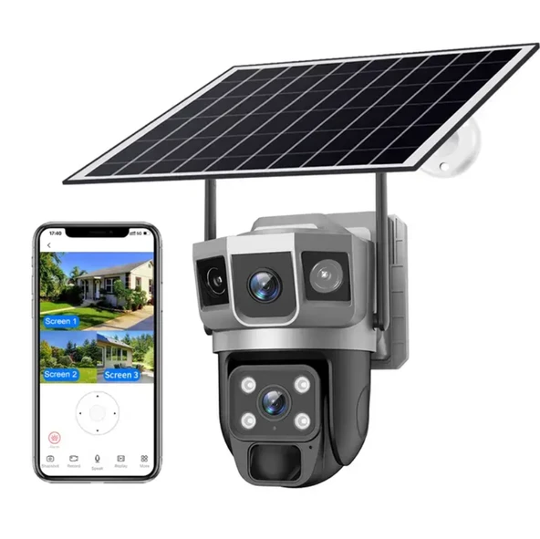 QASUL Yeni Tasarım 4G Sim kart 12MP WIFI Güneş Enerjili Kamera Açık Kablosuz 8K İki Yönlü Ses Geniş Açı ürün görseli 1