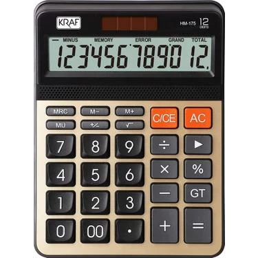 KRAF HESAP MAKINESI MASAUSTU 12 HANE HM-175 GD ürün görseli 1