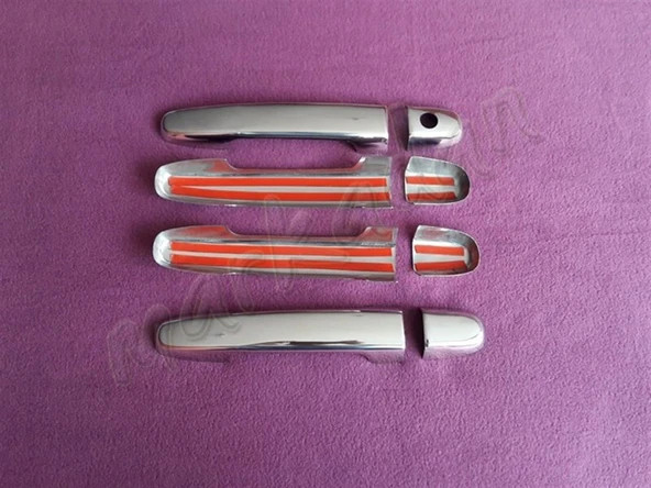 WOC Chrome Toyota Prius Krom Kapı Kolu 2005-2010 4 Kapı Paslanmaz Çelik - Resim 2