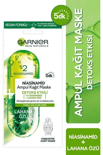 Garnier Niasinamid Detoks Etkili Ampul Kağıt Maske ürün görseli 1