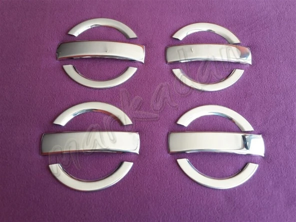 WOC Chrome Fiat Doblo Krom Kapı Kolu 2000-2012 4 Kapı Paslanmaz Çelik ürün görseli 1