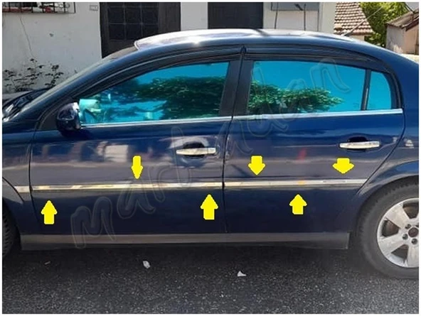 WOC Chrome Opel Vectra C Krom Yan Kapı Çıtası 2002-2009 4 Parça Paslanmaz Çelik ürün görseli 1