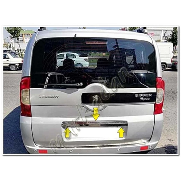 Markadan Peugeot Bipper Krom Bagaj Çıtası 2008-2016 Tek Kapı Paslanmaz Çelik ürün görseli 1
