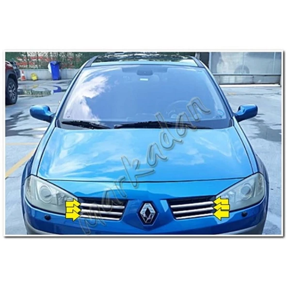 DB Chrome Renault Megane 2 Ön Panjur Nikelajı 2004-2005 6 Parça P.Çelik ürün görseli 1