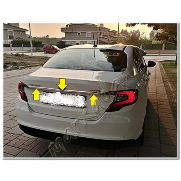 DB Chrome Fiat Egea Sedan Krom Bagaj Çıtası 2015 Sonrası P.Çelik ürün görseli 1