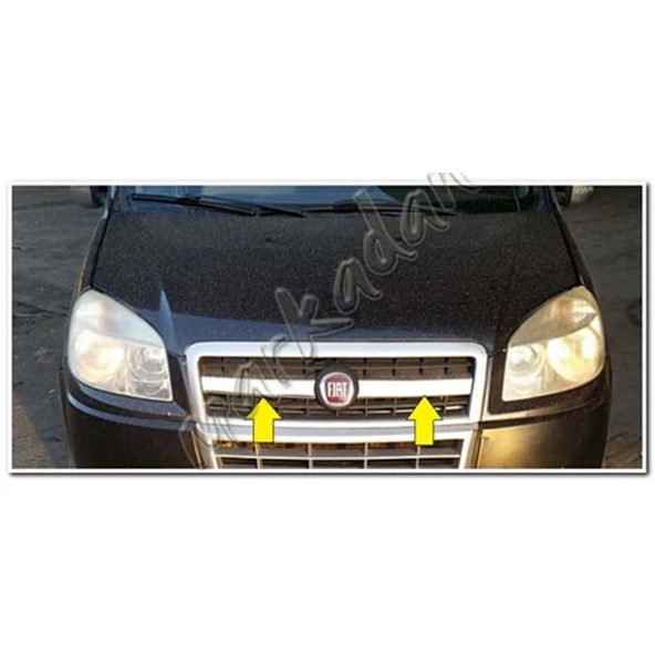 WOC Chrome Fiat Doblo Krom Ön Panjur 2006-2012 2 Parça Paslanmaz Çelik ürün görseli 1