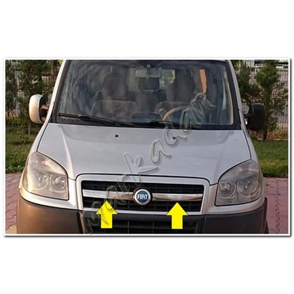 Markadan Fiat Doblo Krom Ön Panjur 2006-2012 2 Parça Paslanmaz Çelik ürün görseli 1