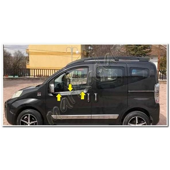 DB Chrome Peugeot Bipper Cam Çıtası Nikelajı 2008 Sonrası 2 Parça P.Çelik ürün görseli 1
