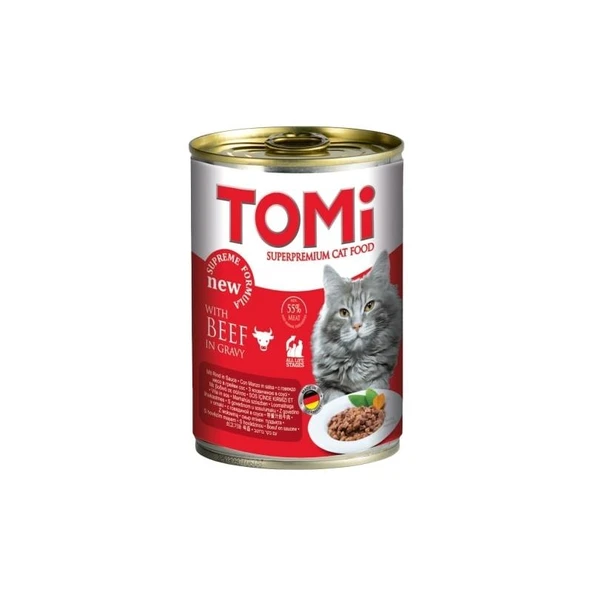 Tomi Kedi Dana Etli Yaş Mama 400g ürün görseli 1