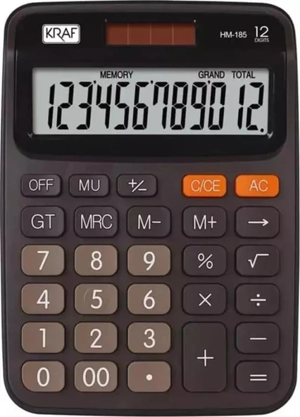 KRAF HESAP MAKINESI MASAUSTU 12 HANE HM-185 BN ürün görseli 1